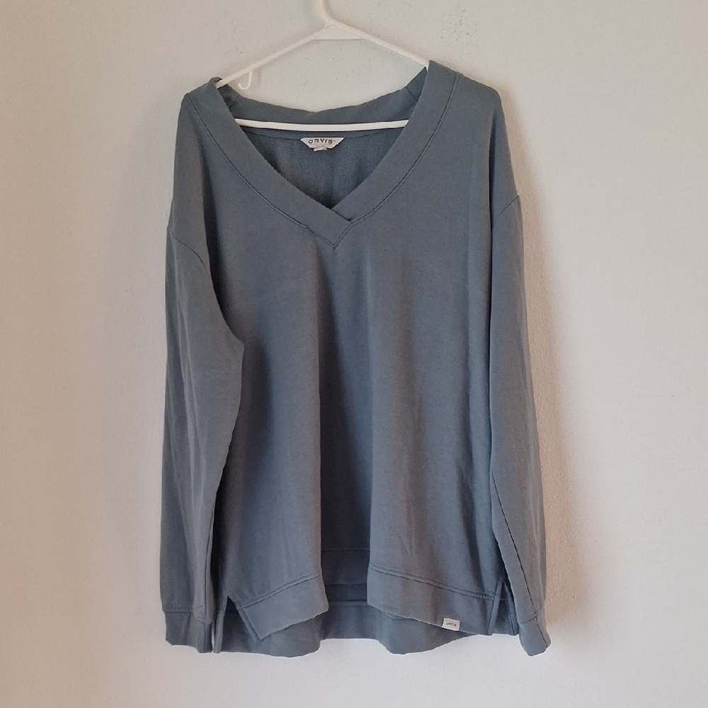 Orvis Minimalist Dark Turquis Long Sleeve Top Sz XL Like New No Tag